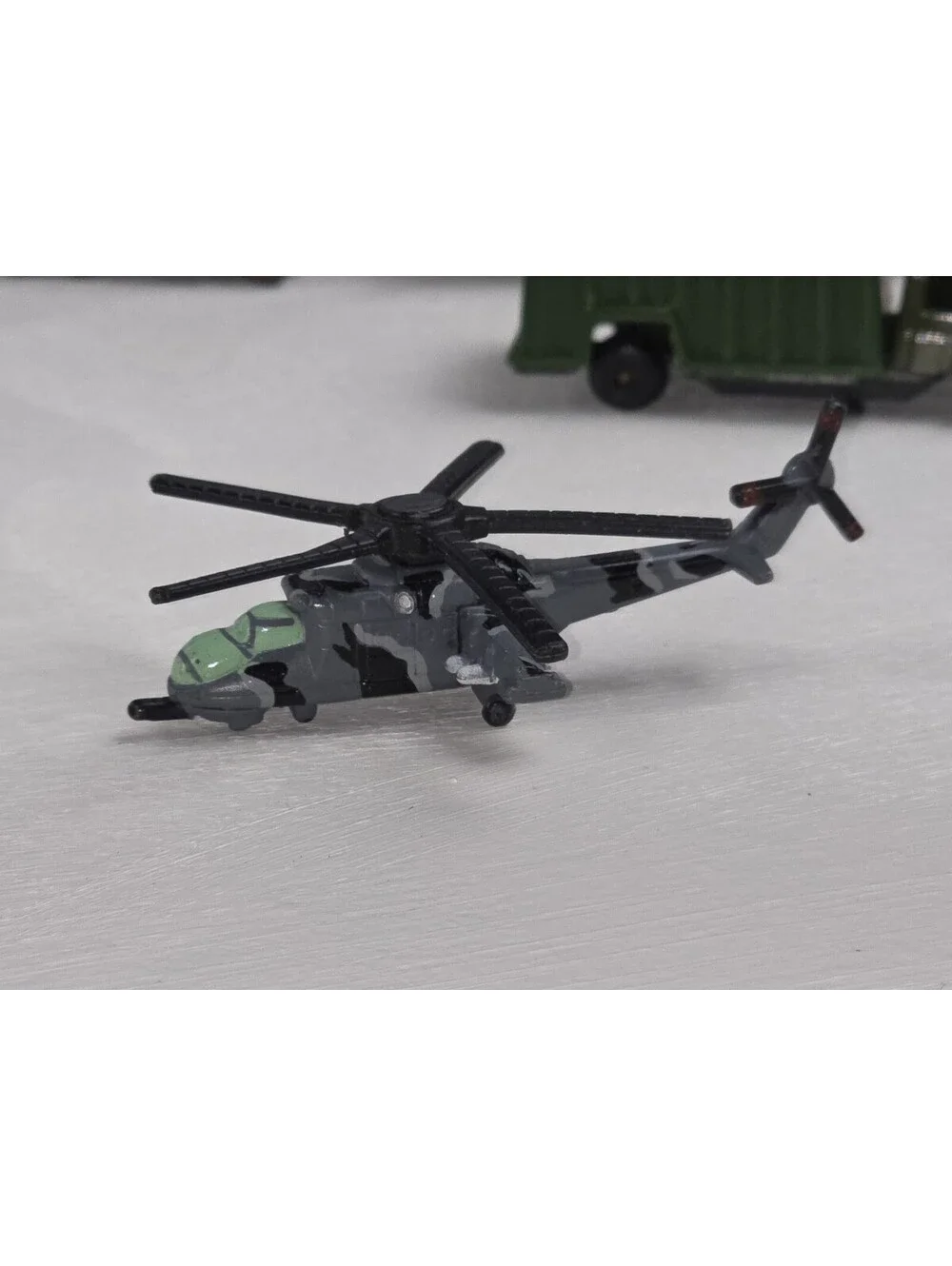 Lot Of 8 Vintage Micro Machines & Other Military Vehicles Tank Helicopter Trucks